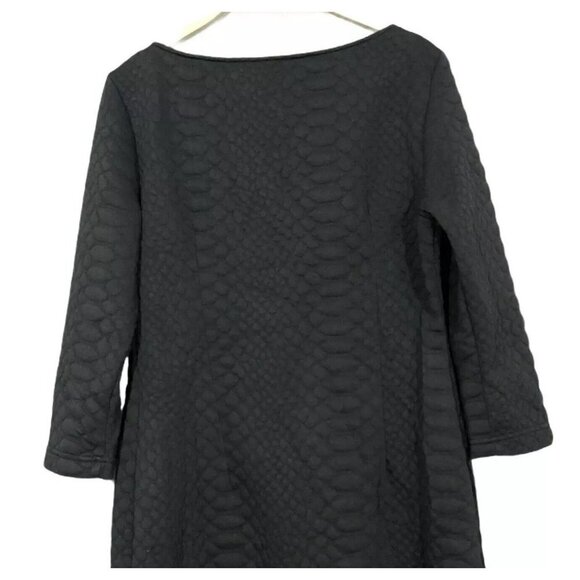 Sharagano Sweater Dress Size 12 Blue Textured Snake Animal Tufted Long Sleeve - Picture 4 of 11